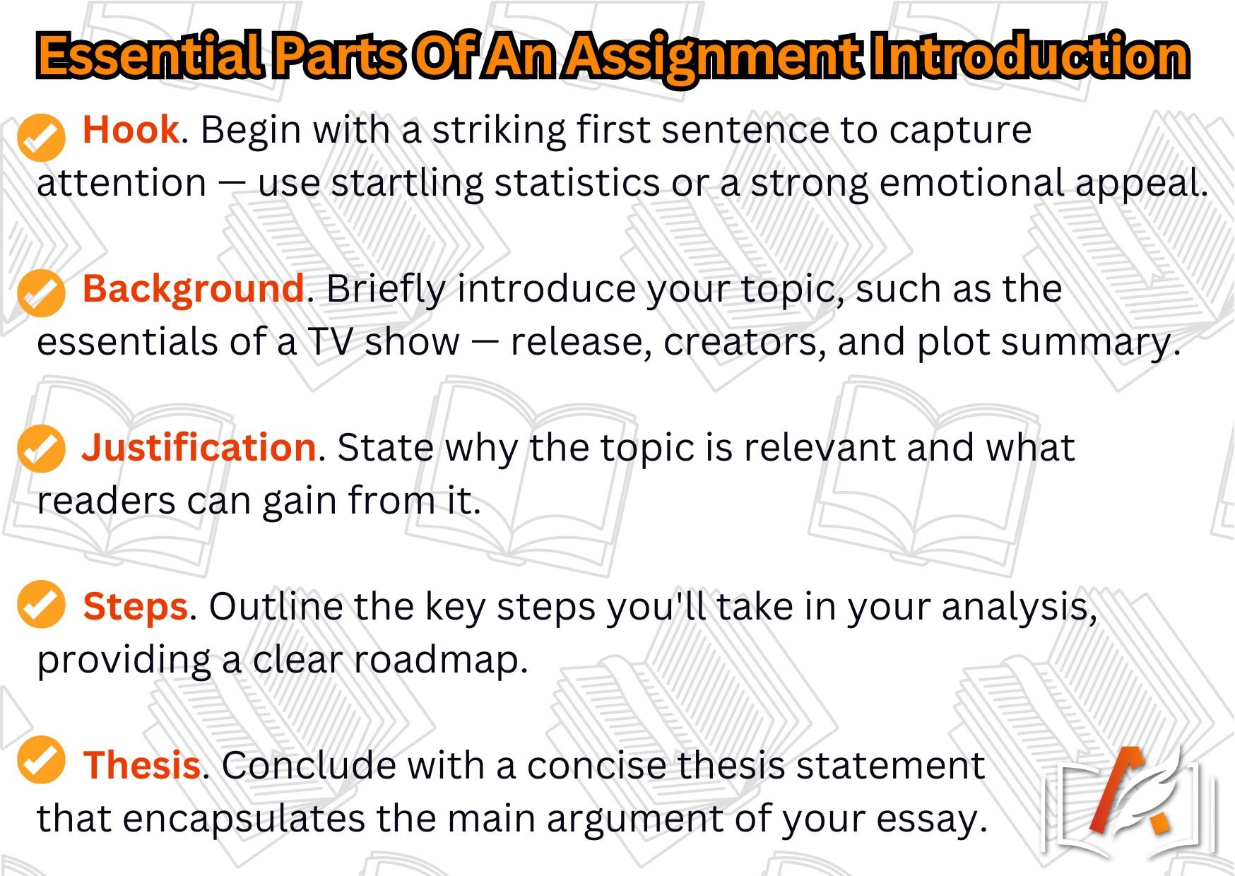 essential parts of an assignment introduction