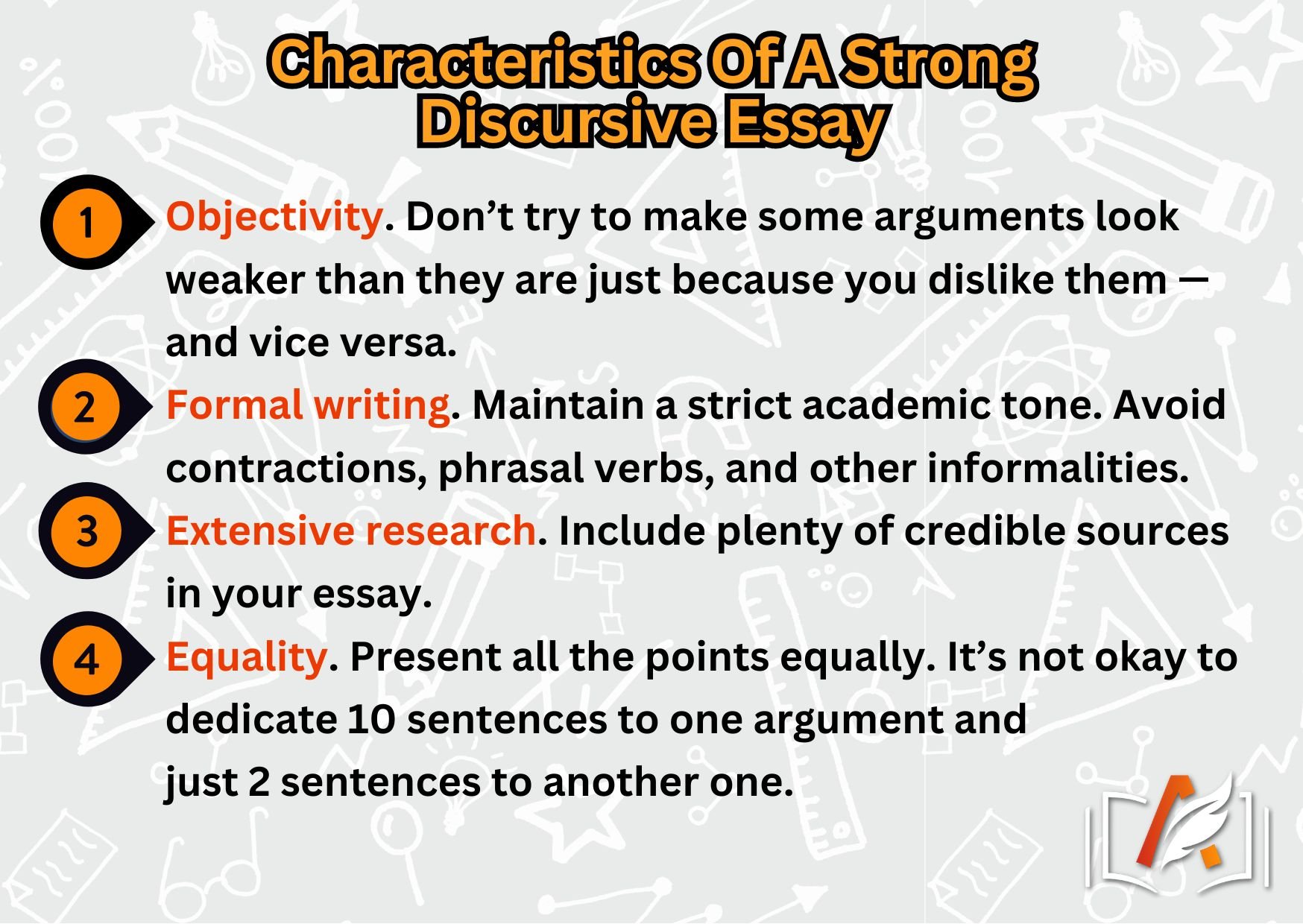 characteristics of a strong discursive essay