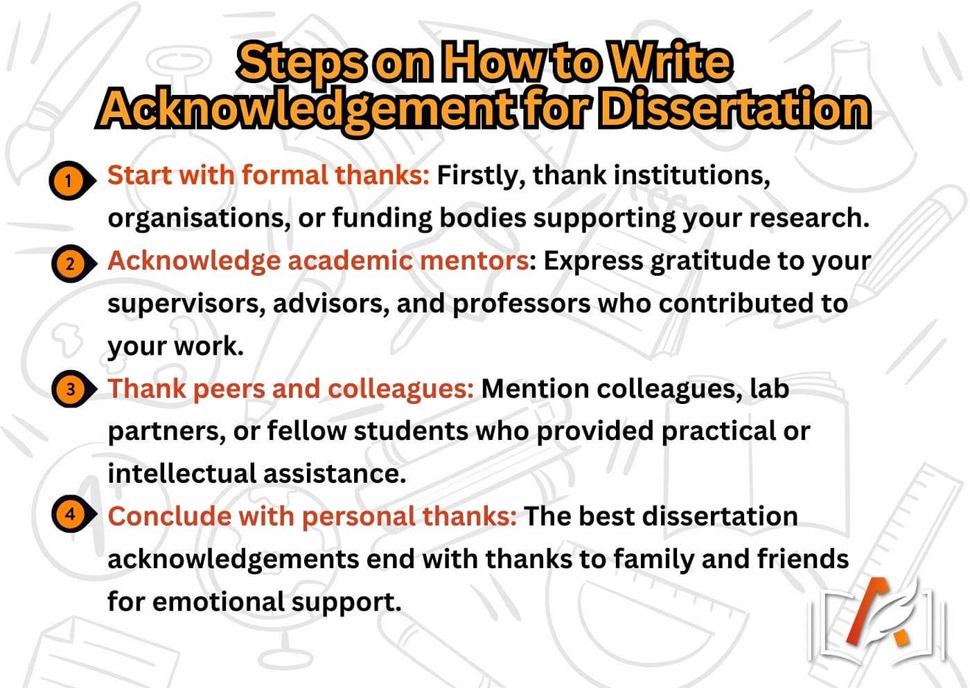 Steps on How to Write Acknowledgement for Dissertation