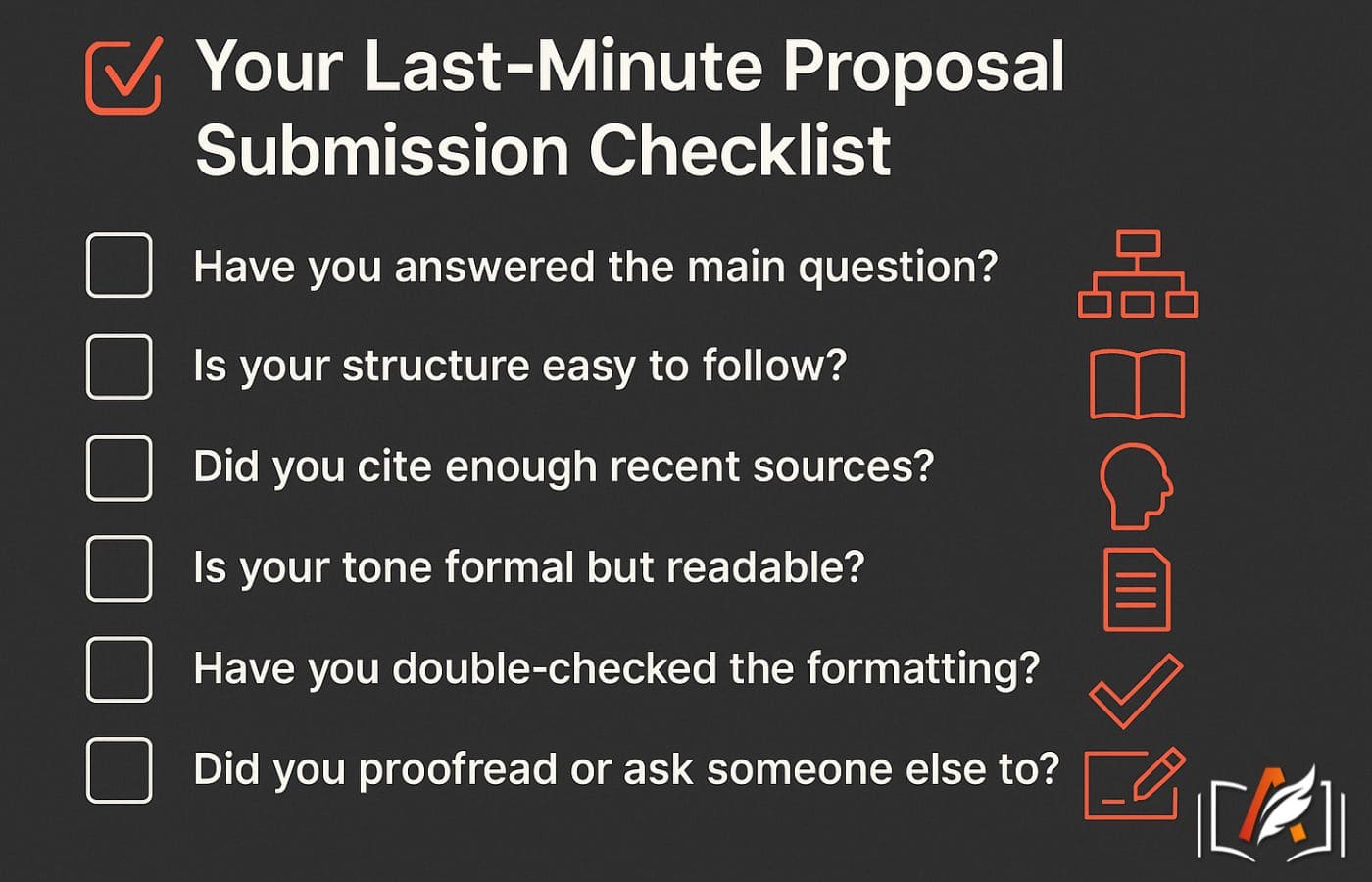 Last Minute Proposal Submission Checklist